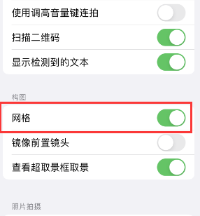 抚顺苹果手机维修网点分享iPhone如何开启九宫格构图功能